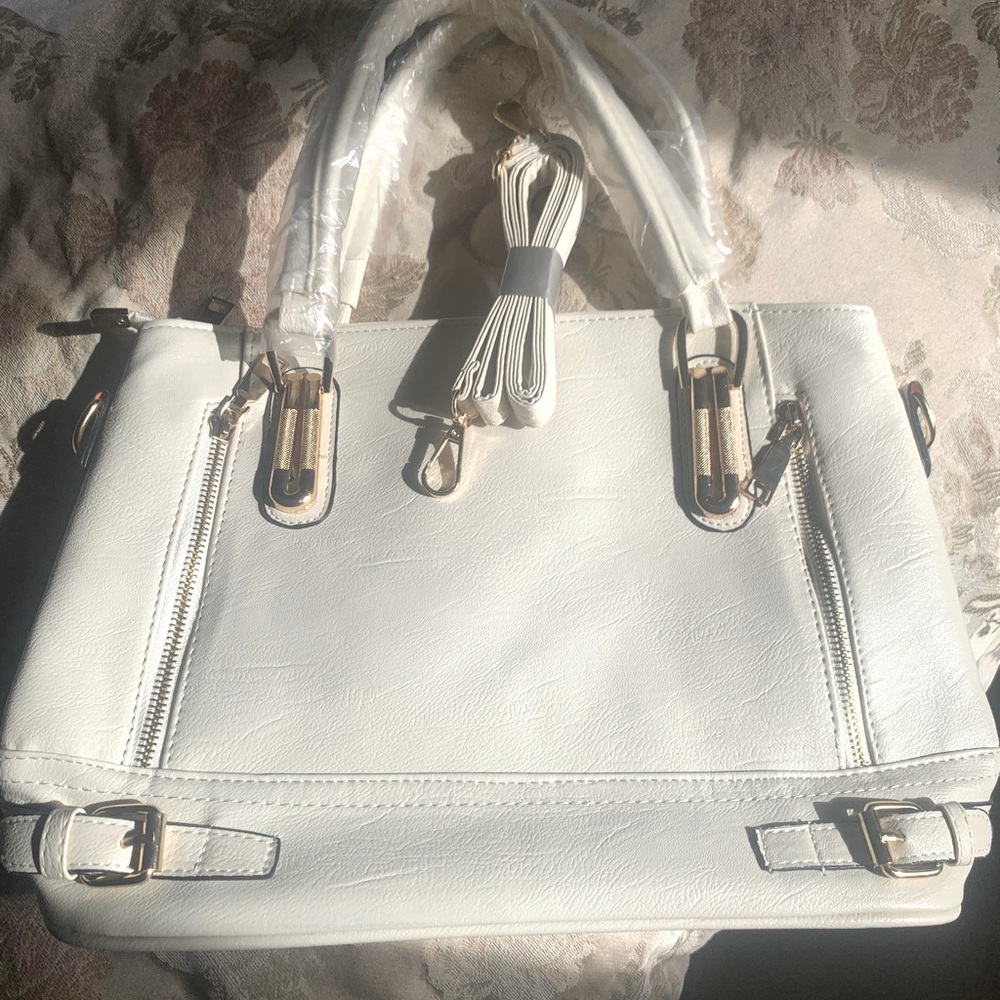 White Leather Handbag